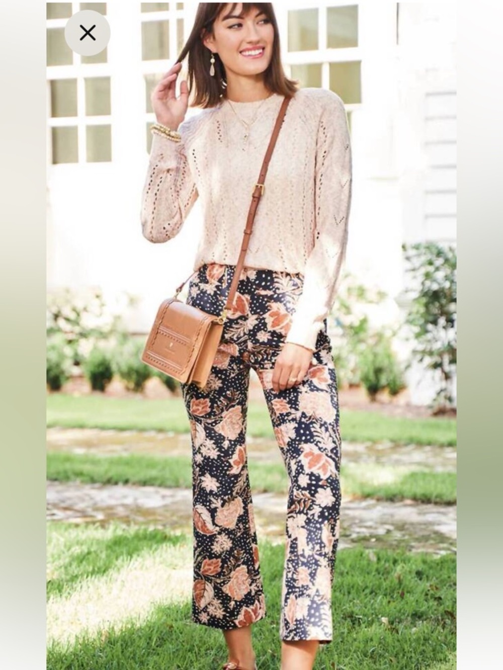 SPARTINA 449 Maren Kick Flare Pant in Starry Nights Size S.